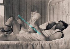 Men Resting in Bed 1950s Muscular Gay Man Hunk Jock Vintage 5X7 Photo M2306 picture