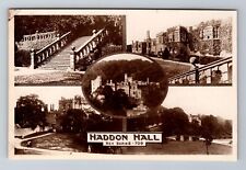RPPC-Derbyshire England, Haddon Hall, Antique, Vintage Postcard picture