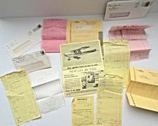 Vintage 1965 Renton Aviation Flight School Brochure Receipts Envelopes Lot Rare picture