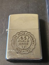 Vintage 1957 Alton Brick Co. Zippo - 2517191 Pat Pending - Used picture