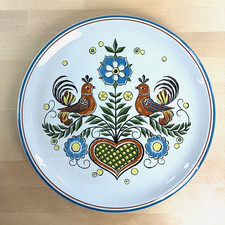 Vintage Ulmer Keramik Vogelhochzeit Plate Germany Bird Wedding Ceramic Art 11
