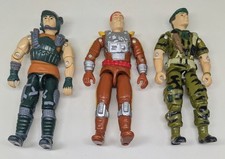 LOT OF 3 VINTAGE HASBRO GI JOES FALCON VI, DODGE MARAUDER DRIVER, CHARBROIL picture