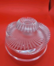 Lalique France Baptiste Crystal Empty Perfume Bottle Frosted Swirl W/Stopper.  picture