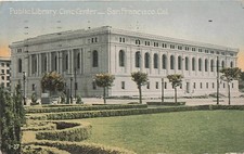 Postcard CA: Public Library Civic Center, San Francisco, DB Posted 1922 picture