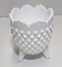 Fenton MCM White Hobnail 3-Legged Bowl/Candy Dish  picture