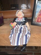 Holland Dutch Shelf Sitter Fat Lady Preowned Vintage picture