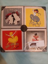 French Can Can Girl Coasters Set of 4 New In Box Vintage picture