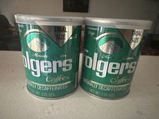 2 VNT Folgers 3.5 Oz Coffee Can Mountain Grown Aroma Roasted Decaf One Unopened picture