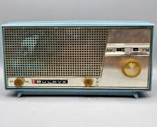 VTG Bulova Watch Co. AM-FM 8-Tube Radio Model 370, Dawn Blue - WORKING (RARE) picture