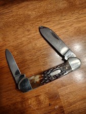 Vintage Case XX Canoe 62131 Etched 2 Blade pocket knife 1980-1989 Nice picture