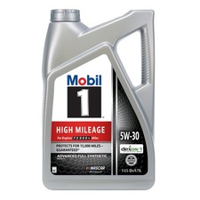 Mobil 1 High Mileage Full Synthetic Motor Oil 5W-30, 5 Quart picture