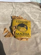 1912 Antique Edison Mazda Light Bulb Paper Sleeve Wrapper picture