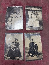 Antique Niagara Falls Souvenir Tintype Photo c.1895-1900 Victorian 4 Piece Lot picture