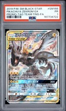 Pokémon TCG Pikachu & Zekrom GX Sun Moon SM248 Holo Promo PSA 1 picture
