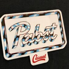 PABST BEER X CASUAL INDUSTREES PBR CHROME 100% AUTHENTIC STICKER NOT REPRO 3.5