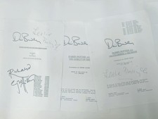 Harry Potter Signed Pages x3 Leslie Phillips Richard Griffiths David Bradley picture