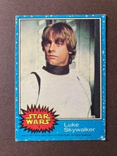 1977 Topps Star Wars Luke Skywalker #1, Series 1, Blue, RC, low-grade, creases picture