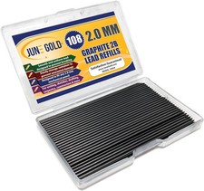 108 Pieces, 2.0 Mm 2B Lead Refills, 90 Mm Length, Extra Bold Thickness, Break Re picture