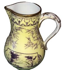 Franklin Mint Museum Replica Ceramic Antique Pitcher 5 1/2”  Yellow  ￼#2 Nice picture