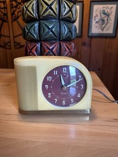Vintage Westclox Moonbeam S5-J Alarm Clock Butterscotch MCM 1950s Works picture