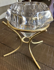 Vintage PartyLite 24% Lead Crystal Diamond Shaped Solitaire Votive Candle Holder picture