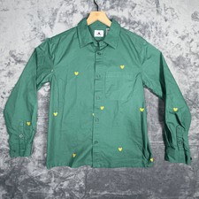 Disney Men's Green Shirt Size S Vintage Style Cute Mickey Mouse Print picture