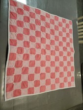 Vtg Handmade Patchwork Baby Doll Quilt Blanket 32x33