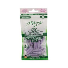Xtra Slim Filter Tips Bags With Activated Charcoal by Purize (x50)-Lilac picture