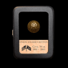 Civil War Union Soldier's Button - With Display Case picture