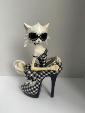 Alley Cats by Margaret Le Van—Collectible Figurine — Glam White Cat In Stiletto picture