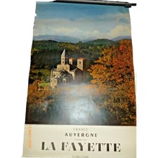 Vintage 1956 France Auvergne Land of La Fayette Travel Poster St-Nectaire 24x39 picture