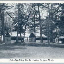 c1920s Remer, MN Big Boy Lake Nebe-Wa-Nibi Cabin Lodge House Auburn PC A190 picture