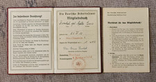 WW2 Germany.  The German Labour Front  Membership Book 1934 picture