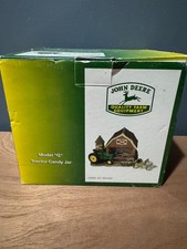 John Deere 1937 Model G Tractor Barn Hand Painted Candy Jar Collectors Piece picture