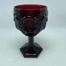 Avon The 1876 Cape Cod Collection Ruby Red Glass Goblet Vintage Replacement 6