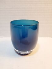 GLASSYBABY Home Sweet Home Teal Blue Pre-triskelion Votive Candle Holder  picture