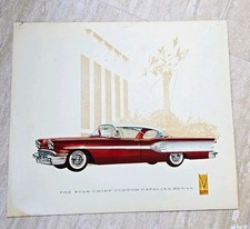 Orig 1958 PONTIAC Showroom Sign Star Chief Custom Catalina Sedan Dealer Promo picture