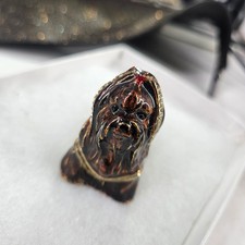 Yorkshire Terrier Enameled Trinket Box Brown Gold Rhinestone Dog Figurine 2