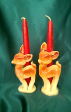 Vintage Gurley * Deer Wax Candles (2) ** Christmas /Decorative picture