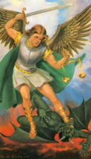 Oracion a San Miguel Arcangel N - Laminated Holy Cards 25 CARDS picture