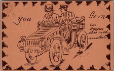 1906 Los Angeles Auto Postcard - M. Rieder Publisher - Fort Plain NY Postmark picture