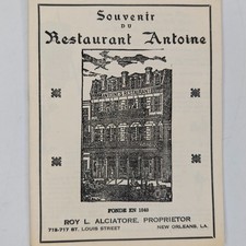 Vtg Antoine's Restaurant New Orleans Souvenir Brochure History LA Vtg 9N picture