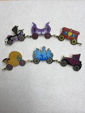 Disney Loungefly Pins Villains Train Car Complete Set Of 6 Enamel Locomotive Pin picture