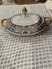 Gilted Koenigszelt Silesia Antique Covered Soup Tureen Serving Dishes picture