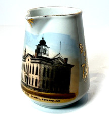 ASHLAND - HIGH SCHOOL - NEBRASKA NE Antique Souvenir China TRINKET CREAMER picture