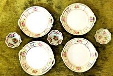Antique Nippon Hand Painted Small Plates and Dipping Bowls picture