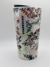Starbucks 2022 ~Enchanted Forest Holiday Floral Tall Ceramic Tumbler - 12oz picture