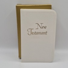New VTG New Testament Psalms Proverbs Book Gold Pocket Bible NIB Gift   picture