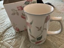 Mikasa “Silk Flowers” Cappuccino Mug Porcelain With Pink Floral Design 4.5” In  picture