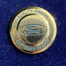 VTG Ford Customer Driven Quality Award Gold-Tone Lapel Hat Pin Collector's Item picture
